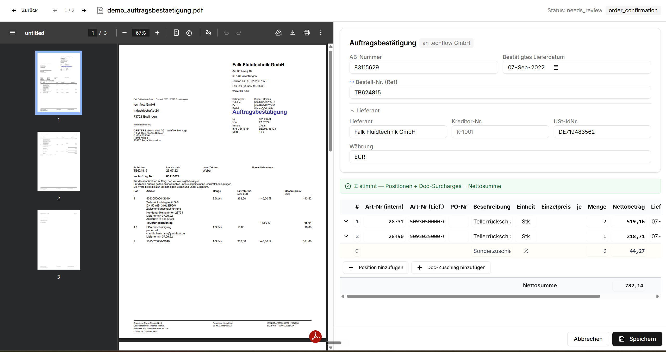 ProcurementHub Abgleich
